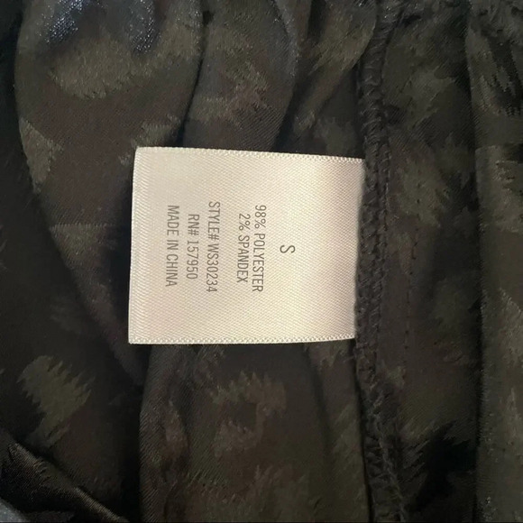 Mi Ami Andey Animal Print Black Silk Joggers STYLE#WS30234 Small - Picture 14 of 16